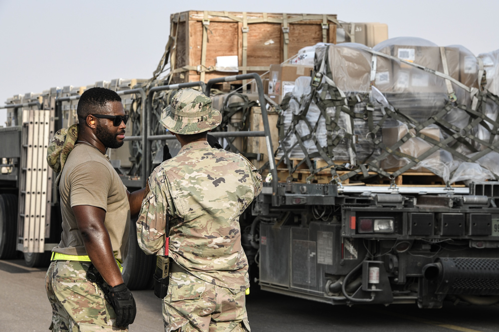 Four General Atomics MQ-9 Reaper drones were loaded onto a Lockheed C-5M Super Galaxy assigned to the 22nd Airlift Squadron, August 10, 2022, at Al Dhafra Air Base, United Arab Emirates. Since June, the 380th Air Expeditionary Wing has redeployed five Reaper drones back to the United States in exchange for nine replacements.