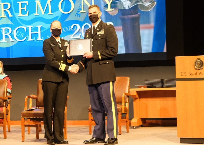 Army Maj. Randall Kizziar graduated from the Advanced Strategist Program at the Naval War College in Newport, Rhode Island on March 1, 2022.