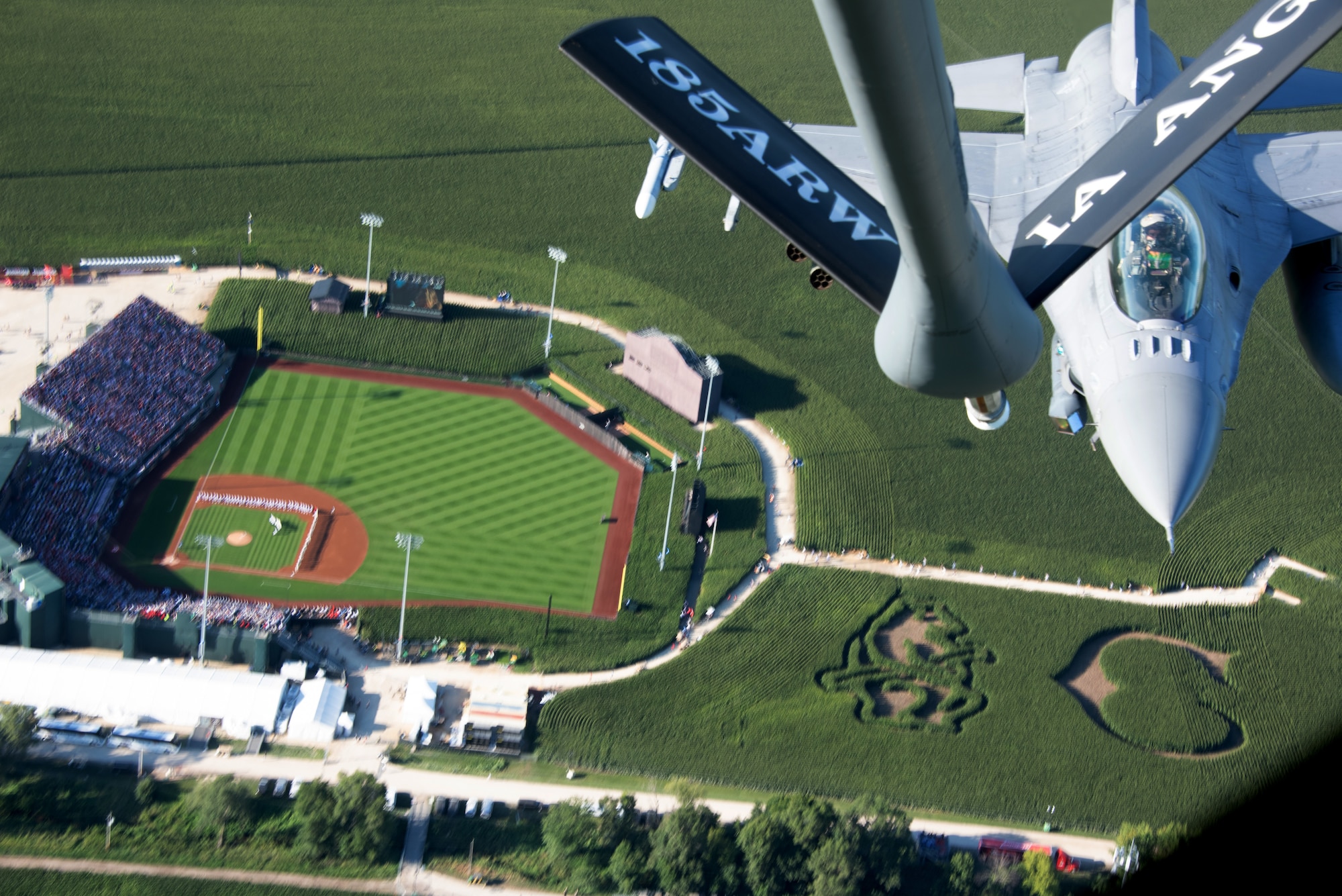 Flyover at the Field of Dreams > 185th Air Refueling Wing > Article Display