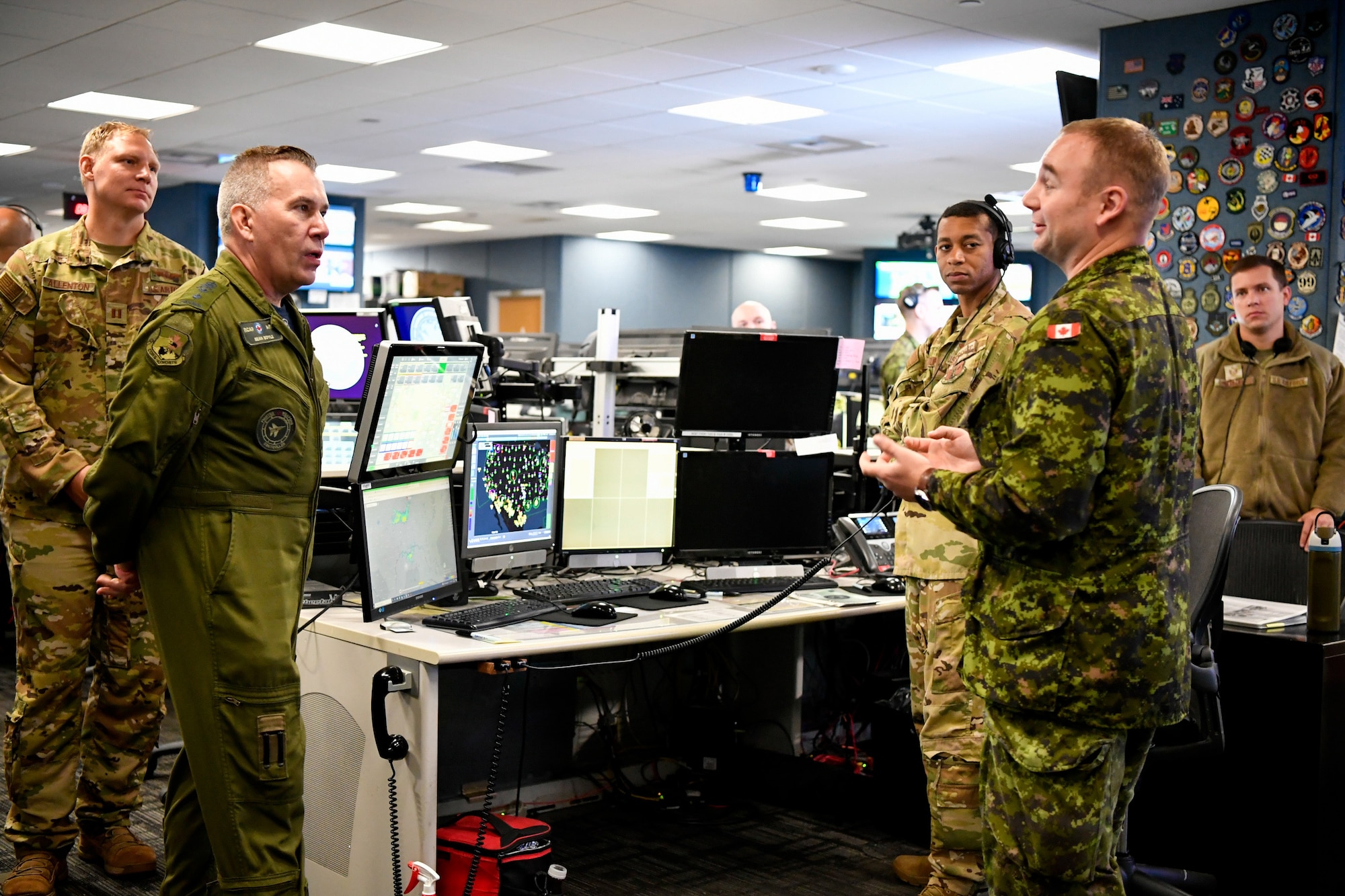 General is briefed on the operations floor
