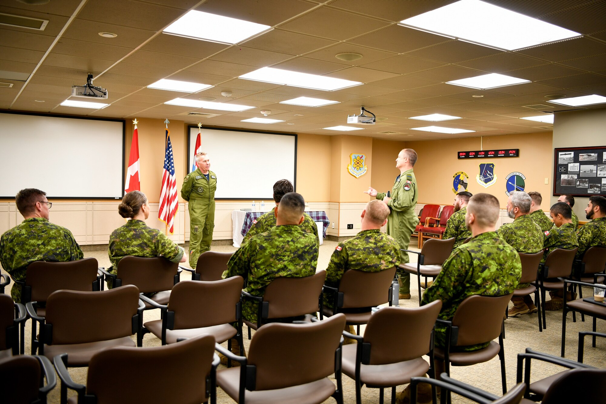 General talks to Canadian service members