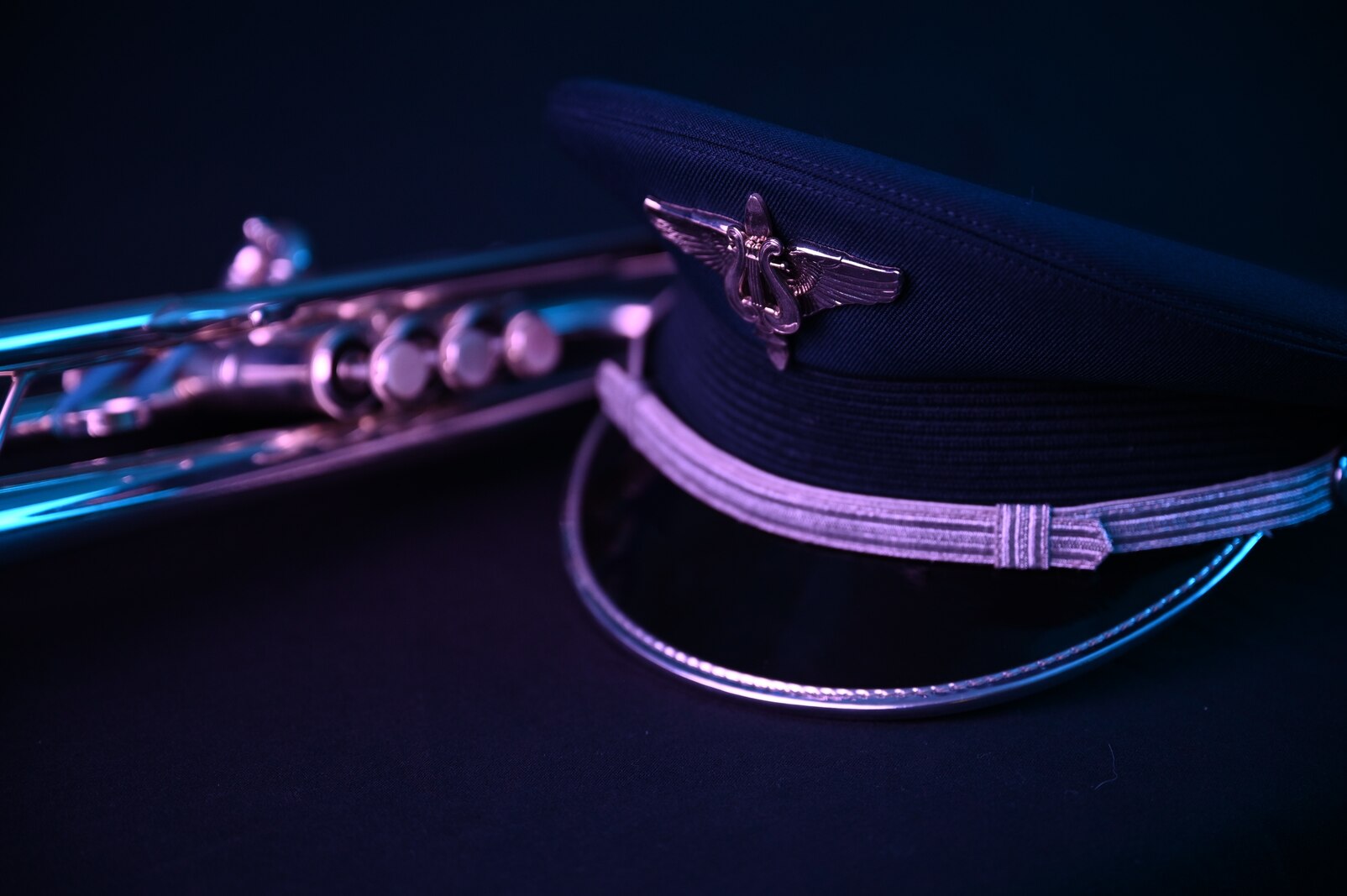 Air Force Band Round Cap with instrument