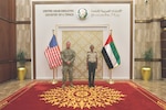 Photo of U.S. General Erik Kurilla and United Arab Emirates Lieutenant General Hamad Mohammed Thani al Rumaithi, Chief of Staff of the United Arab Emirates Armed Forces, in Abu Dhabi.