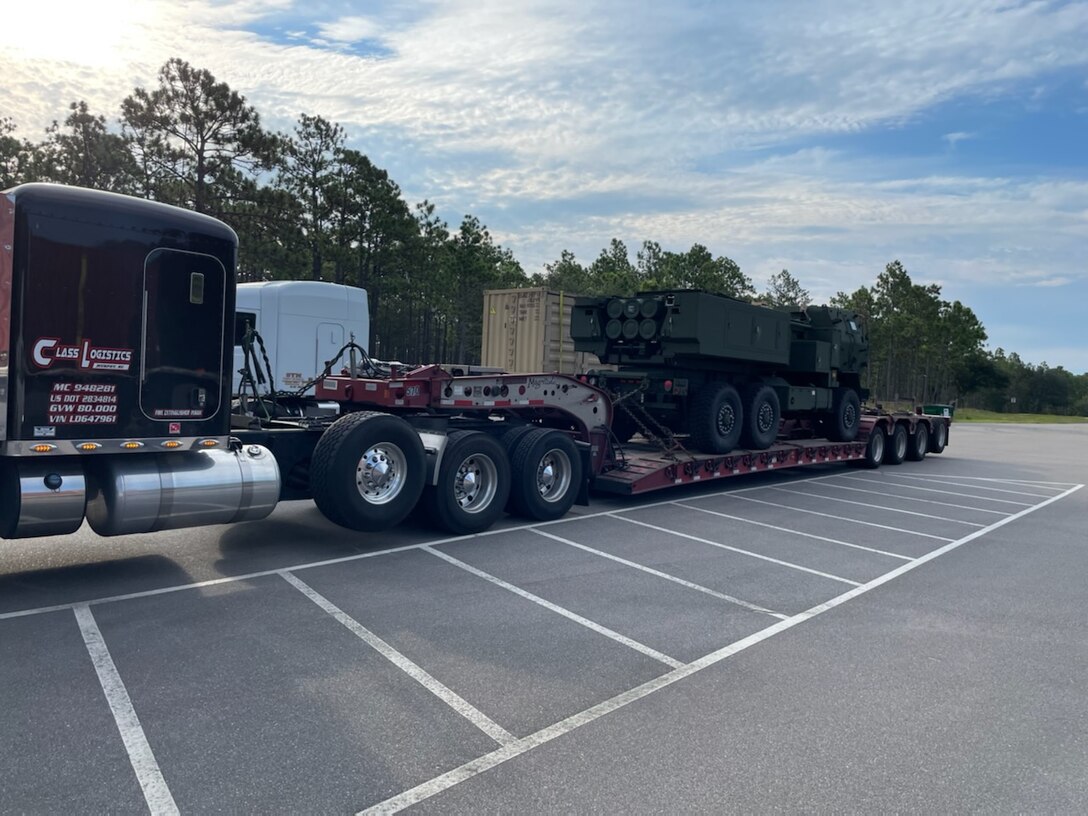 HIMARS on the back of cargo truck.