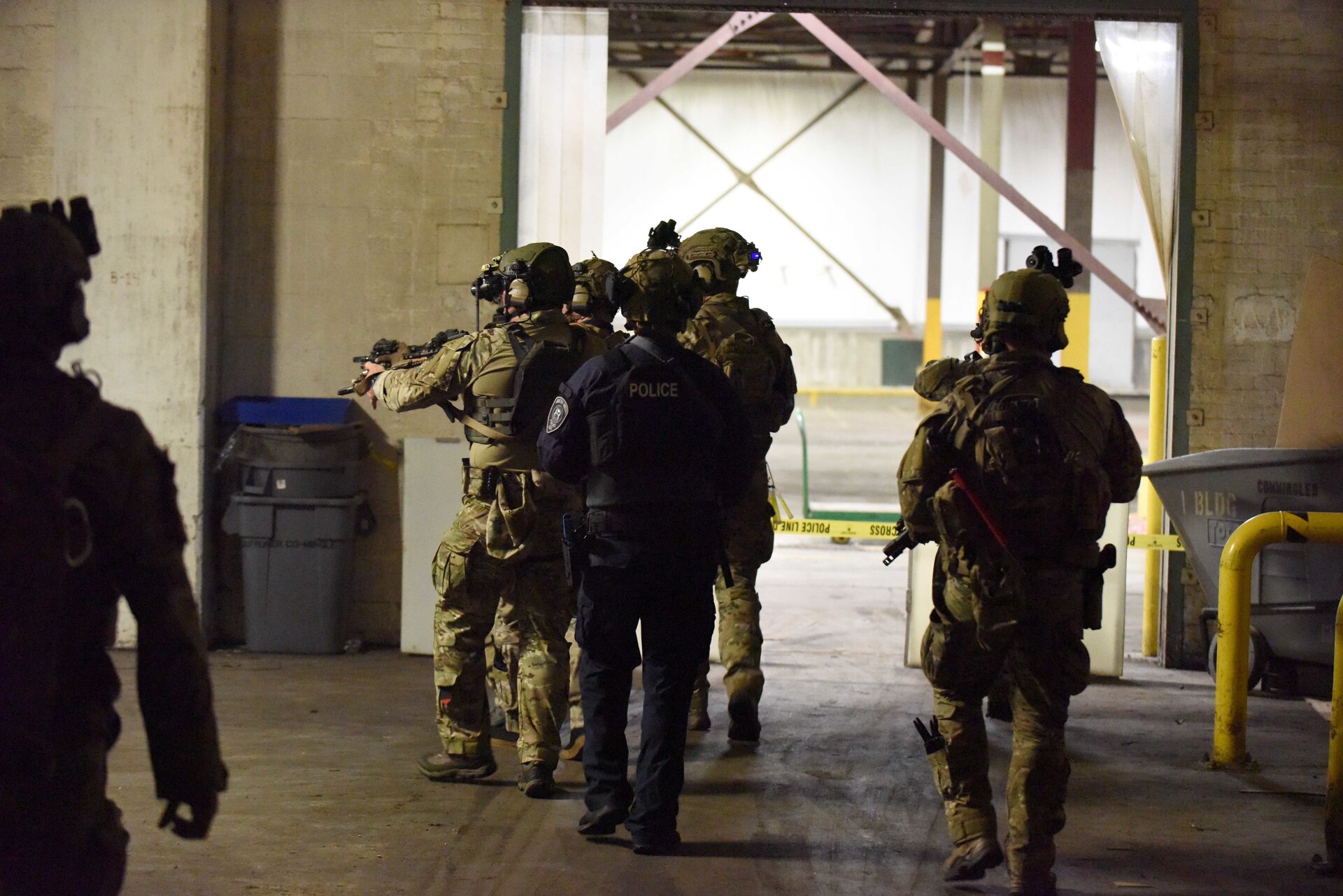 Massachusetts National Guard Soldiers conduct joint law enforcement training during NS-22