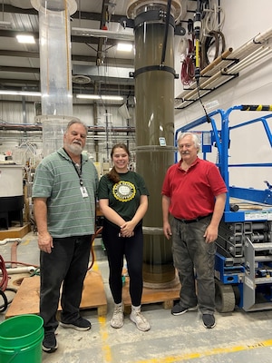 Dr. Paul Schroeder (right), Jesseca Alexander and Dr. Carlos Ruiz (left)