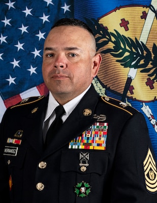 Official portrait for Command Sgt. Maj. John Hernandez
