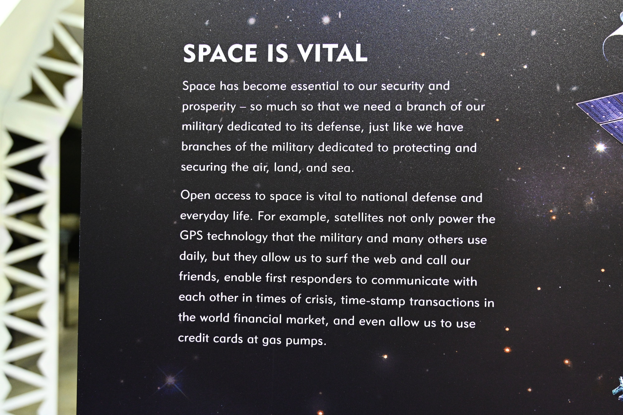 View of the U.S. Space Force Exhibit.