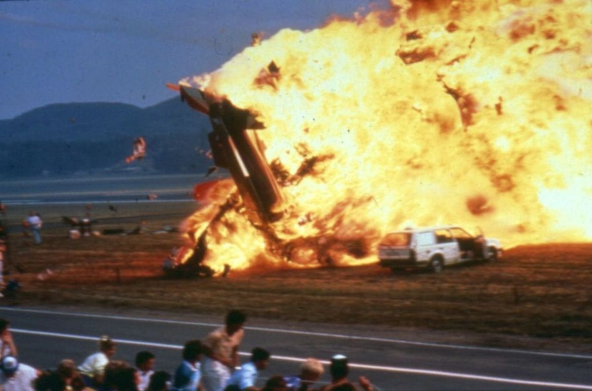 Approximately 300,000 spectators, who gathered at   Ramstein Air Base, Germany, on Aug. 28. 1988, to view the “Flugtag ‘88” Airshow, witnessed what at that time, was the the deadliest air show accident in world history, killing 70 people. (Courtesy photo)