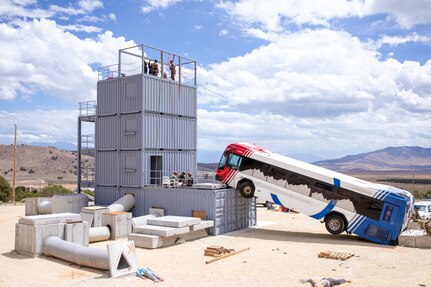 Utah National Guard service members with the Region VIII Homeland Response Force, in cooperation with Utah Task Force 1, conduct search-and-extraction training on the new Collapsed Structure Venue Site during a readiness evaluation exercise at Camp Williams, Utah, August 3-7, 2022.