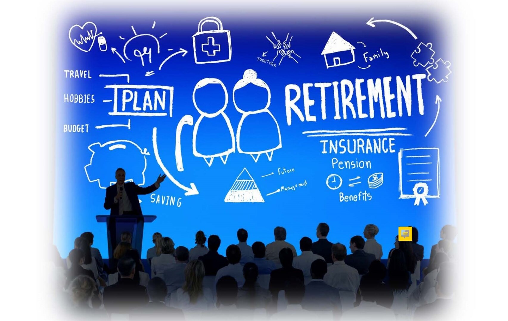 graphic showing all the things involved in retirement planning