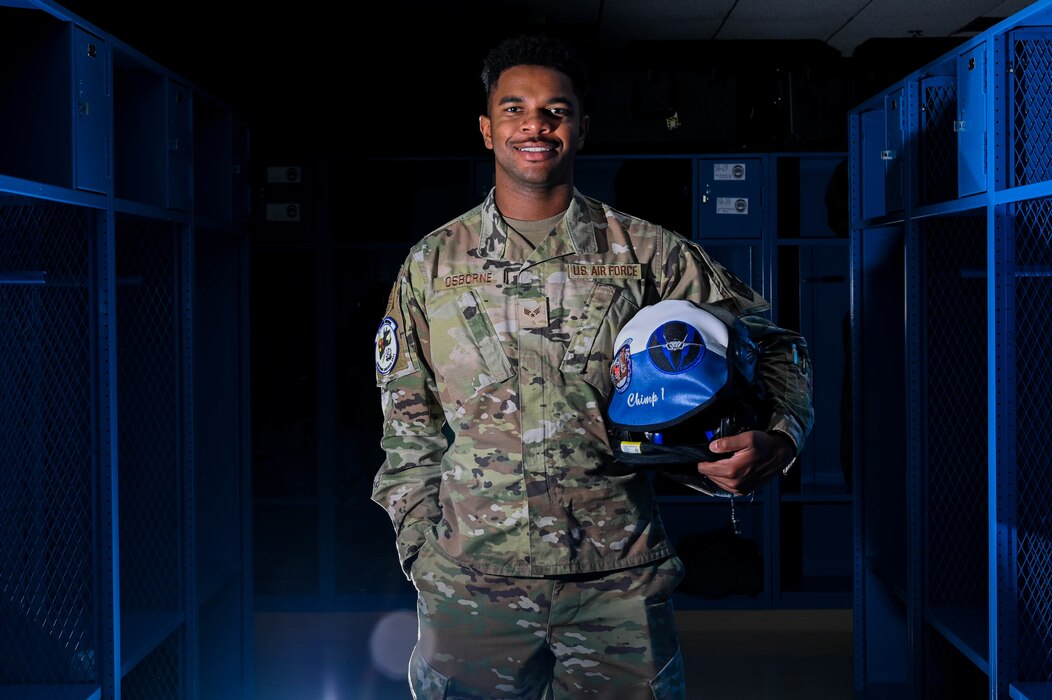 U.S. Air Force Senior Airman Rejon Osborne is an aircraft flight equipment technician with the 33rd Operations Support Squadron, 33rd Fighter Wing, Eglin Air Force Base, Florida.