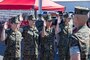 Four women graduated from Officer Candidate School, here on August 13, 2022.

After receiving their final command from the sergeant instructors at the end of graduation, the four women stood in formation to swear-in during an oath of office ceremony to become judge advocates and newly commissioned officers in the Marines.