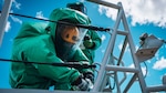 United States Customs and Border Protection, U.S. Coast Guard, and Singapore Army personnel demonstrate a wide range of counterproliferation techniques and procedures to Fortune Guard 2022 participants at U.S. Coast Guard Base, Honolulu, HI. The exercise included tactical-level chemical, biological, radiological and nuclear (CBRN) tactics, techniques and procedures subject-matter-expert information exchange followed by a live seaport-level demonstration of customs and CBRN expert assessment, inspection, and site exploitation capabilities, equipment, and operational requirements during a Weapons of Mass Destruction interdiction. (U.S. Army Photo by Sgt. Gary Singleton)