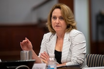 Deputy Secretary of Defense Kathleen H. Hicks speaks to the Defense Business Board, the Pentagon, Washington, D.C., Aug. 10, 2022. (DoD photo by Lisa Ferdinando)