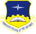 Community College of the Air Force Shield (Color). Image provided by the Air Force Historical Research Agency. In accordance with Chapter 3 of AFI 84-105, commercial reproduction of this emblem is NOT permitted without the permission of the proponent organizational/unit commander. Image is 8x8 inches @ 300 ppi.