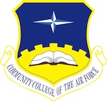 Community College of the Air Force Shield (Color). Image provided by the Air Force Historical Research Agency. In accordance with Chapter 3 of AFI 84-105, commercial reproduction of this emblem is NOT permitted without the permission of the proponent organizational/unit commander. Image is 8x8 inches @ 300 ppi.