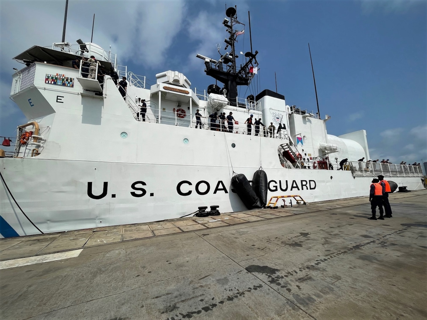 The Famous-class medium endurance cutter USCGC Mohawk (WMEC 913) arrives in Lagos, Nigeria for a scheduled port visit, Aug. 18, 2022.