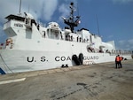 The Famous-class medium endurance cutter USCGC Mohawk (WMEC 913) arrives in Lagos, Nigeria for a scheduled port visit, Aug. 18, 2022.