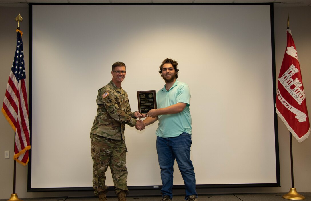 This year’s special recognition award ceremony included civil engineer Brian Oliver, who received the USACE Instrumentation and Performance Monitoring Award for his leadership in and commitment to evaluation and assessment of instrumentation data.