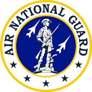 The Air National Guard shield-shaped emblem represents the Air National Guard of the United States as a reserve component of the Air Force and a MAJCOM-like organization.