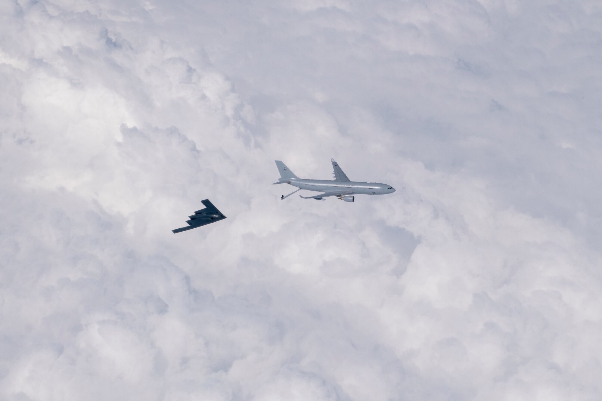 United States Air Force and Royal Australian Air Force aircraft perform bilateral training