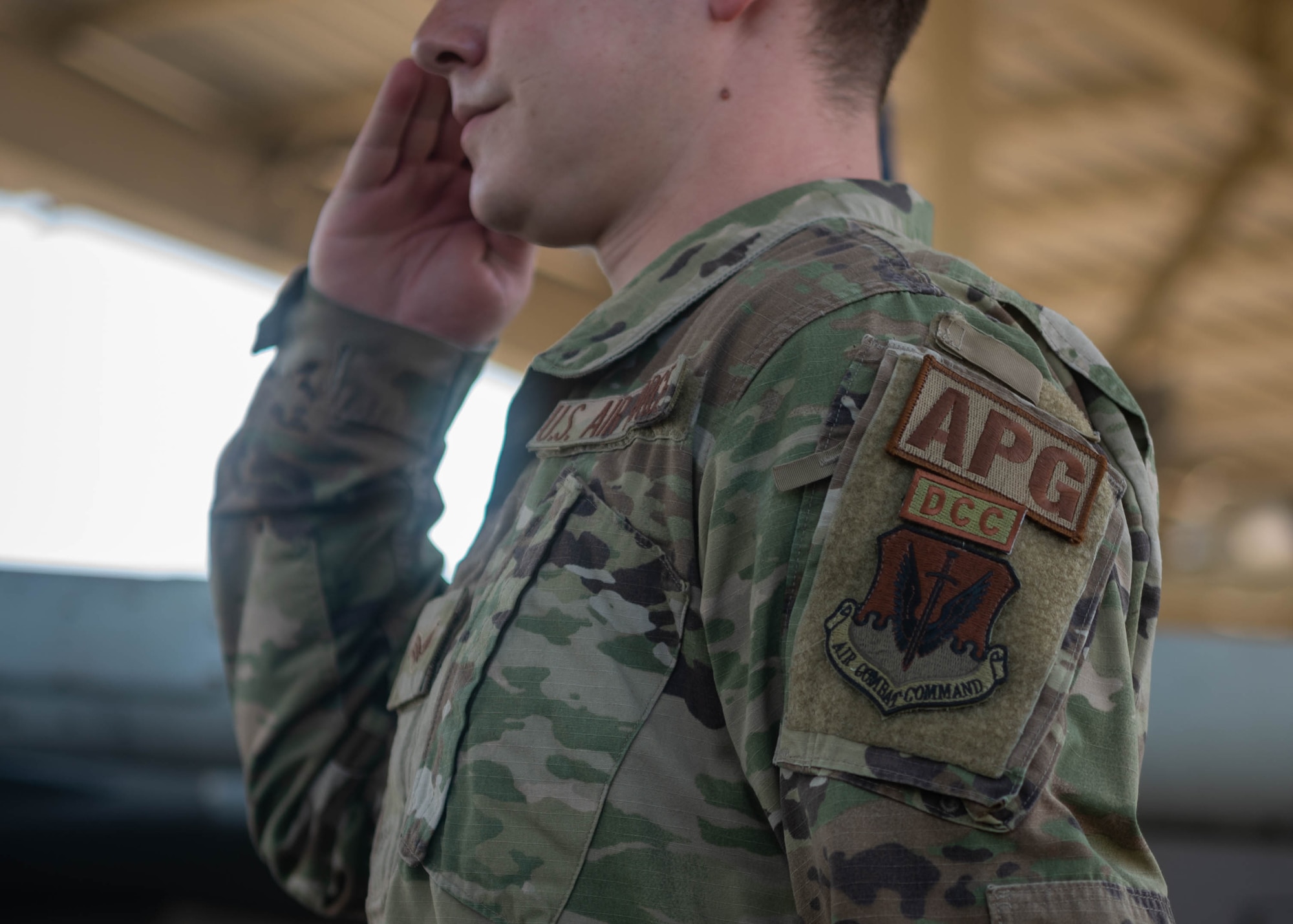 photo of Airman saluting