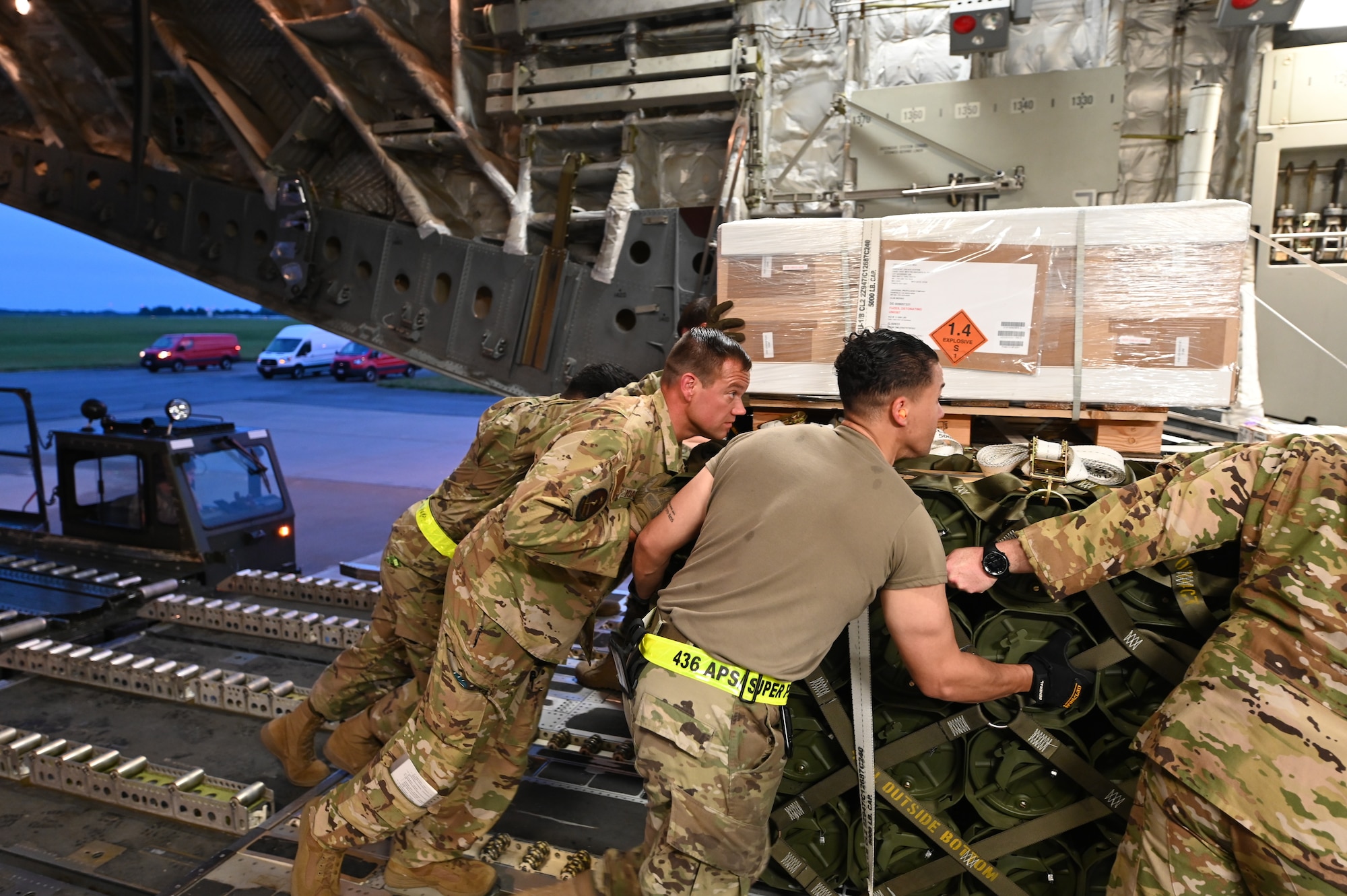 Loadmasters from the 155th Airlift Squadron, load cargo during the 164th Airlift Wing's weekly channel.


(U.S Air National Guard photo by Tech Sgt. Chelcee Arnold)