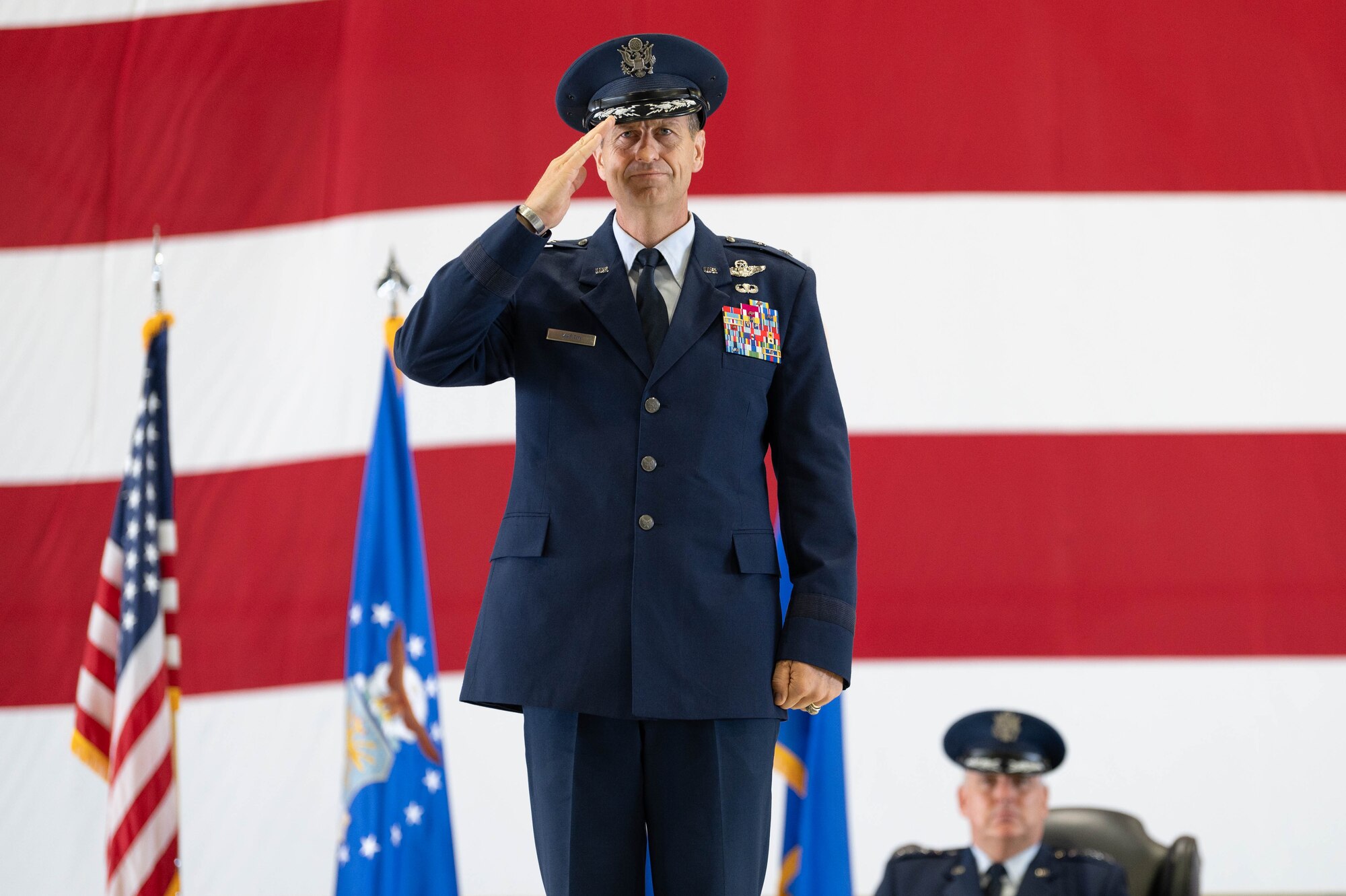 Maj. Gen. Corey Martin renders his first salute.