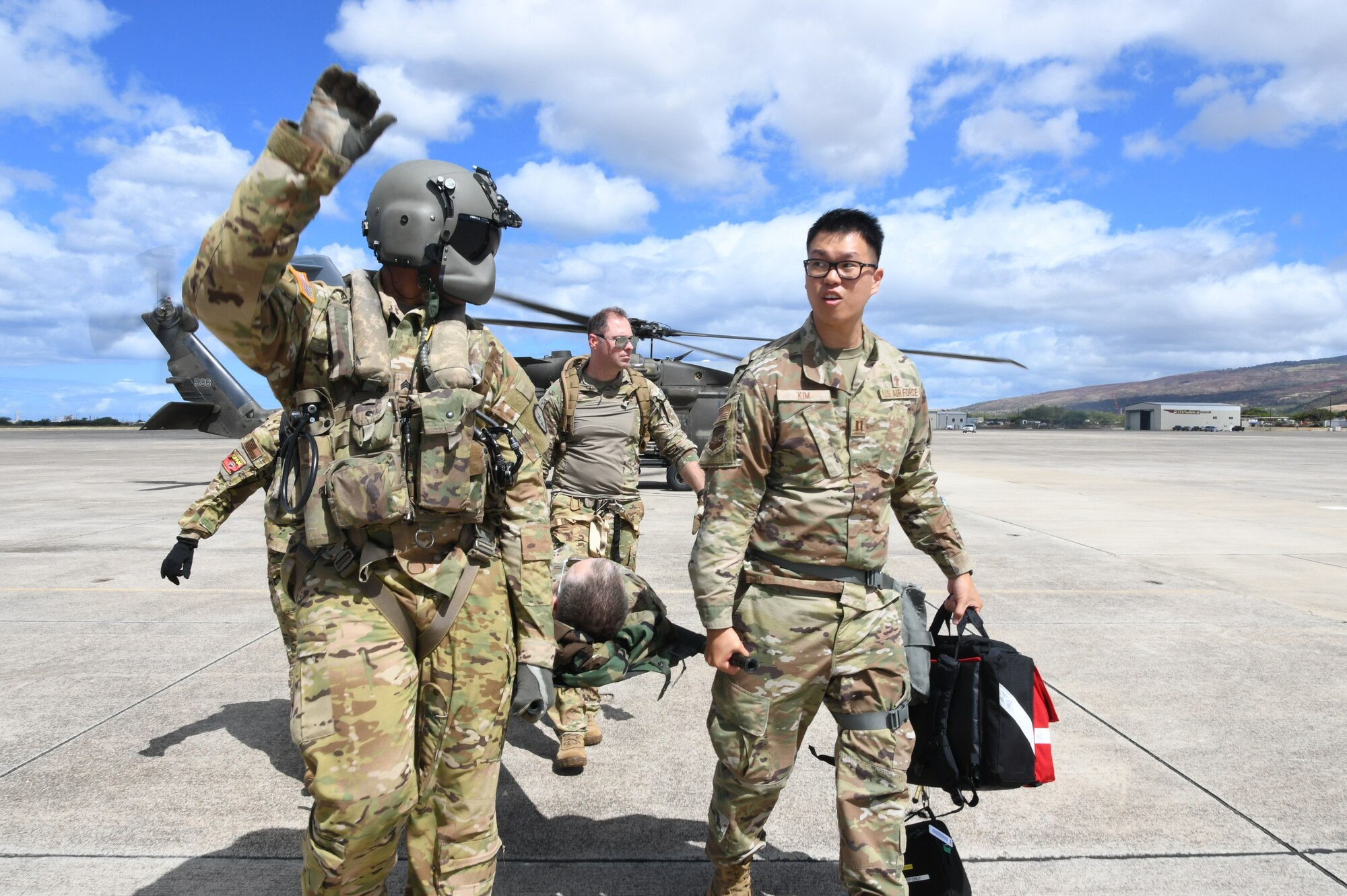 The 459th Air Refueling Wing held its wing-wide South Pacific Air Force Multi-mission exercise at Schofield Barracks, Hawaii July 22-30, 2022. Wing Airmen tested their skills, capabilities and ability to adapt in a contested and challenging environment. Nearly every squadron in the wing participated in this exercise to include wing staff agencies and the medical squadrons.