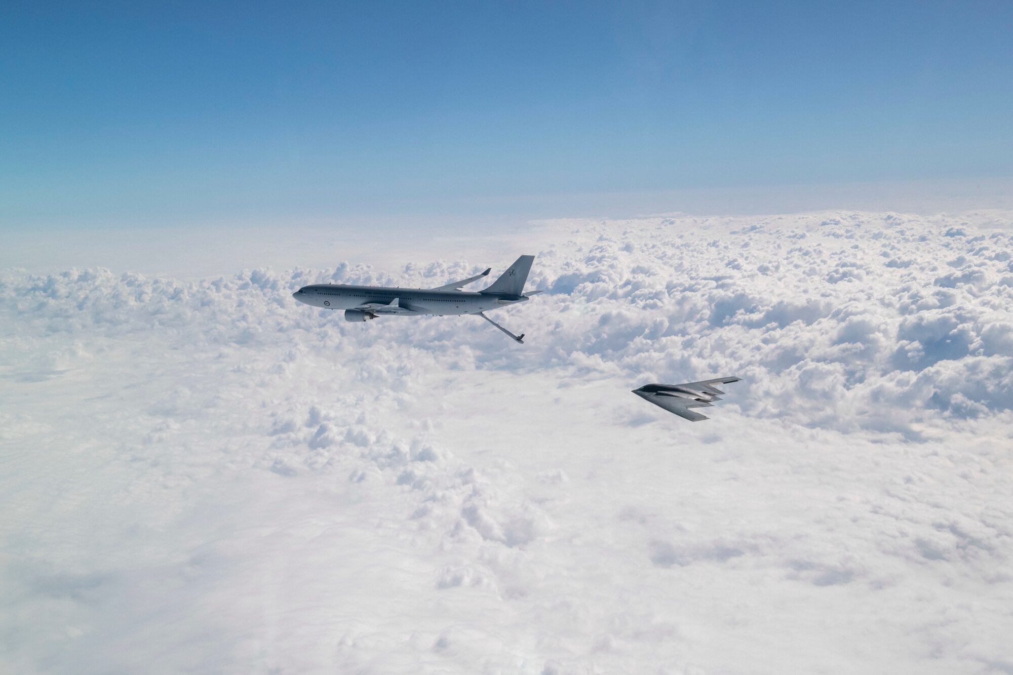 United States Air Force and Royal Australian Air Force aircraft perform bilateral training