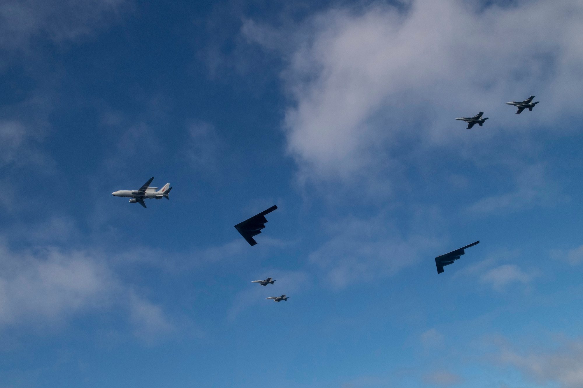United States Air Force and Royal Australian Air Force aircraft perform bilateral training