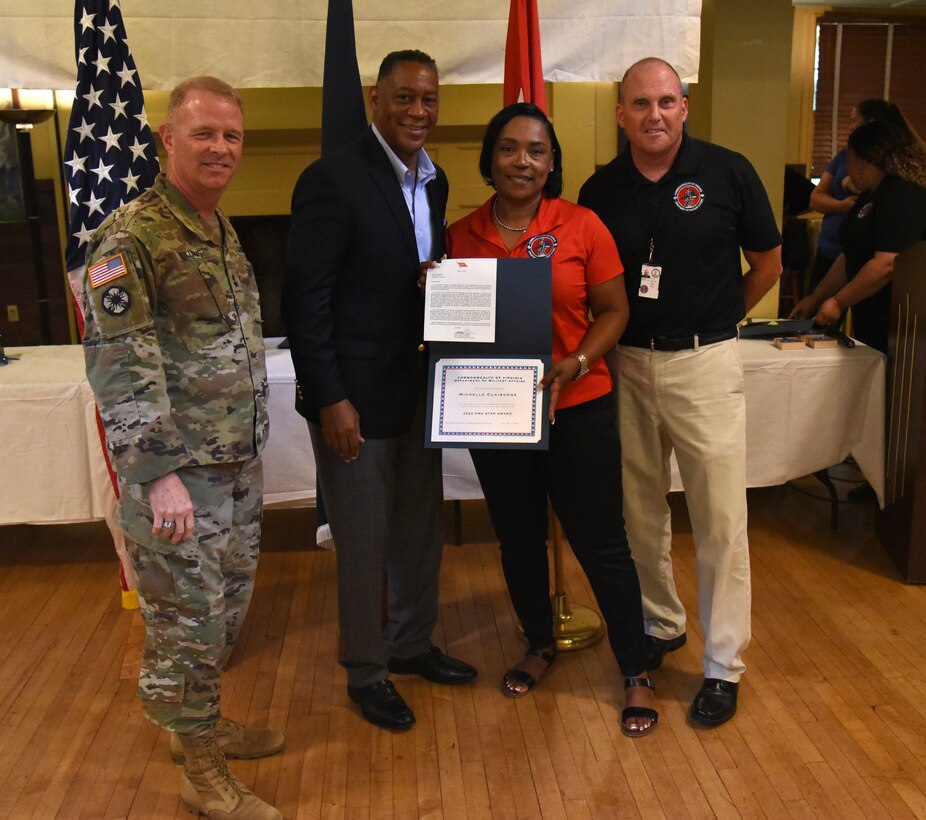 Senior leaders present awards to DMA employees at Fort Pickett