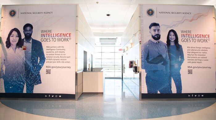 NSA display outside of the concourse A/B food court at BWI Airport.