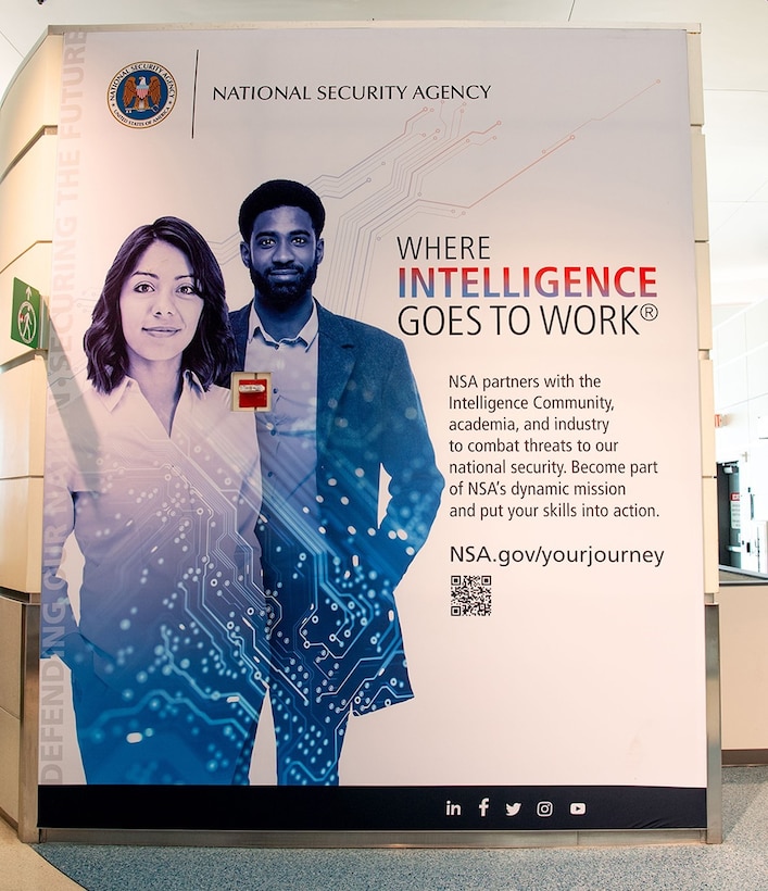 NSA display outside of the concourse A/B food court at BWI Airport.