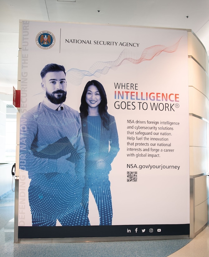 NSA display outside of the concourse A/B food court at BWI Airport.