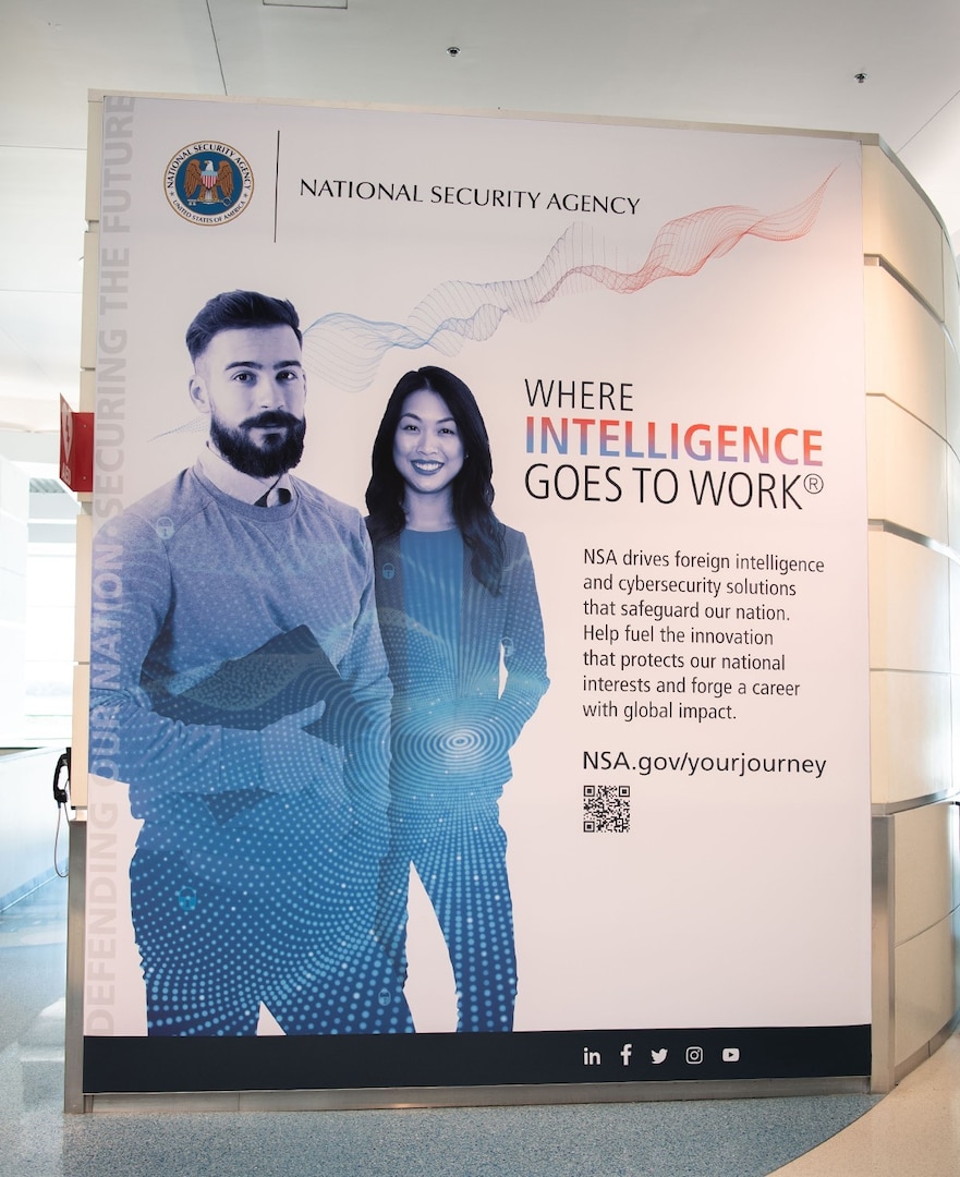 NSA display outside of the concourse A/B food court at BWI Airport.