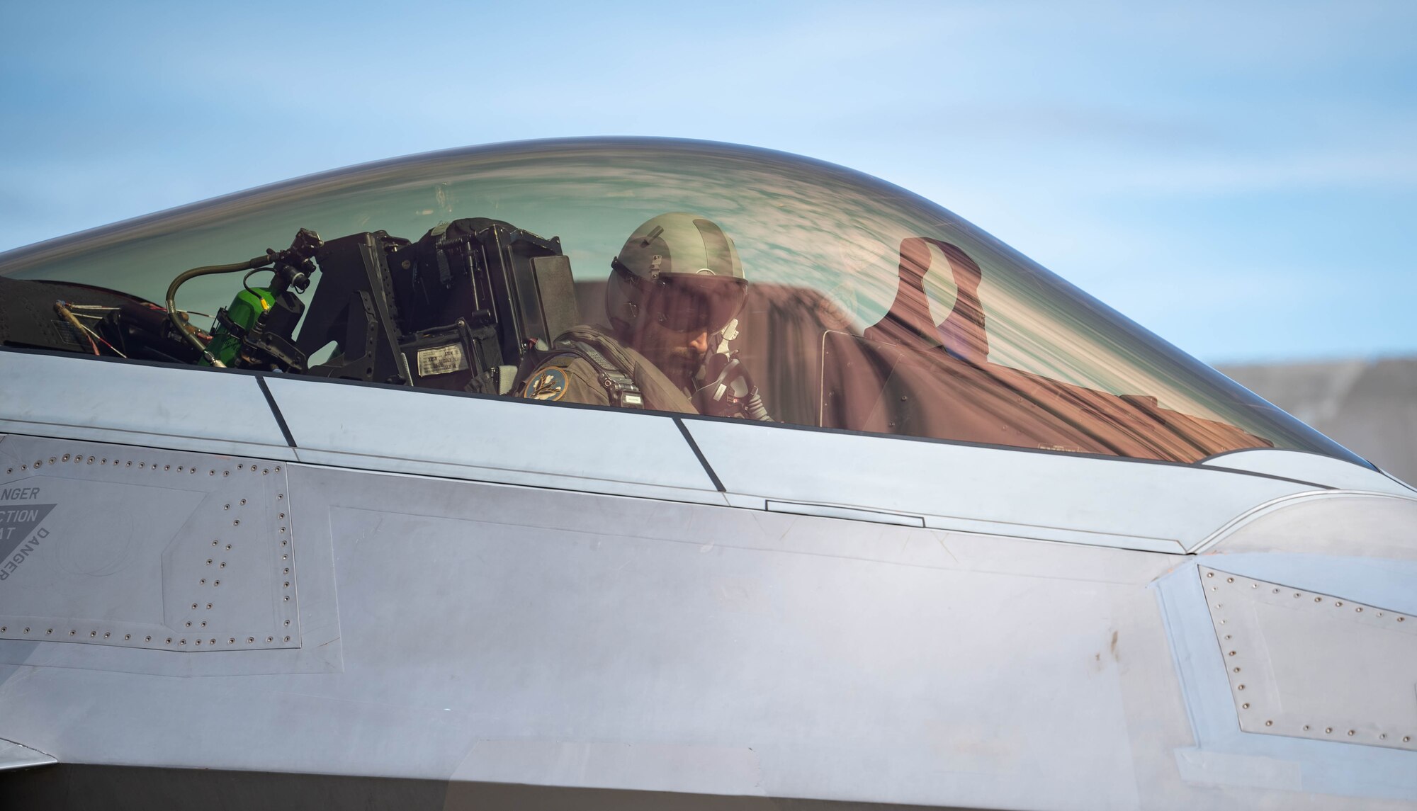 An 80th Fighter Squadron pilot sits in an F-16 Fighting Falcon during RED FLAG-ALASKA 22-3, at Eielson Air Force Base, Alaska, Aug. 12, 2022. The 80th FS and 35th Fighter Generation Squadron completed more than 150 training missions during RF-A 22-3, working jointly and bilaterally to execute interoperable missions in a simulated contingent environment. (U.S. Air Force photo by Senior Airman Shannon M. Braaten)