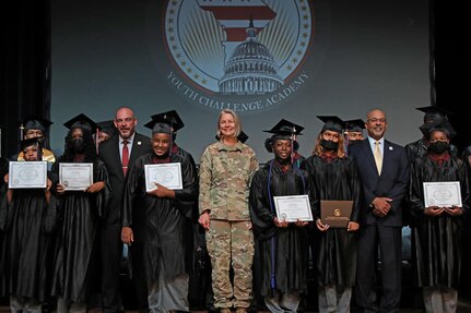 Capital Guardian Youth ChalleNGe Academy graduating class 58, walked the auditorium stage of the University of the District of Columbia (UCD) today in front of family friends, distinguished guests, and District of Columbia National Guard commanding general, Maj. Gen. Sherrie L. McCandless. After five and half months of rigorous and challenging curriculum, the graduates are off to their next endeavor. Whatever it may be, they'll be great! (US Army National Guard photo by Spc. Emiliano Alcorta)