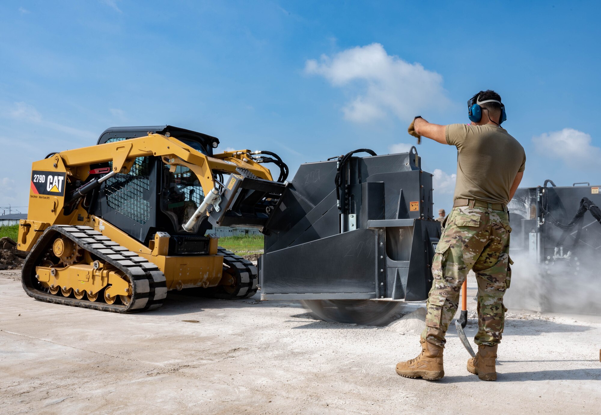 Airmen doing construction work