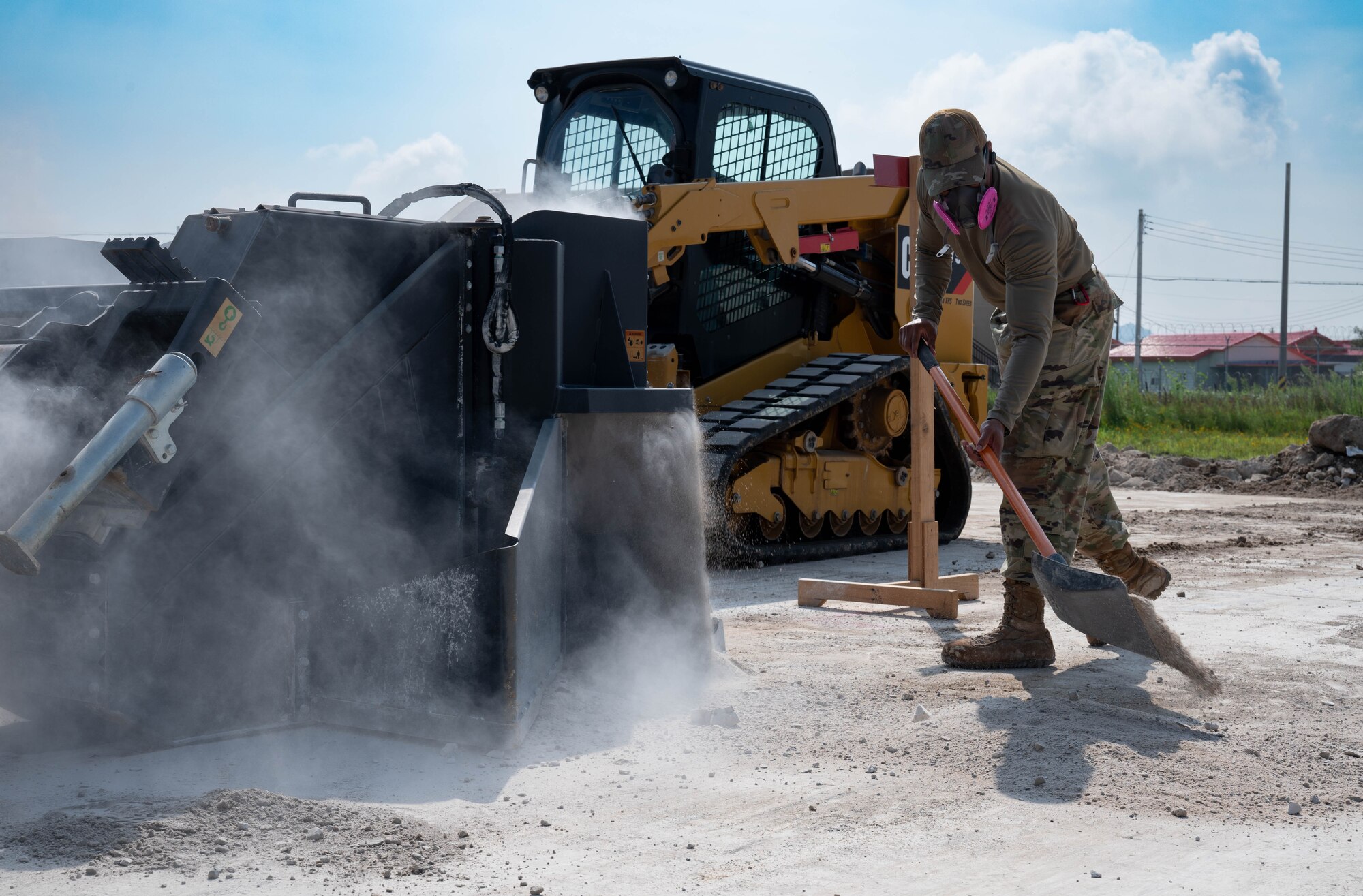 Airmen doing construction work