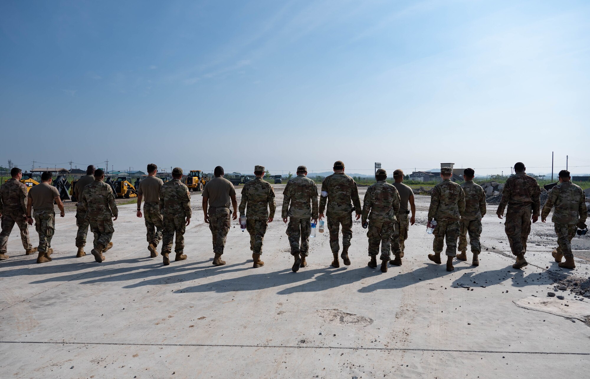 Airmen doing construction work