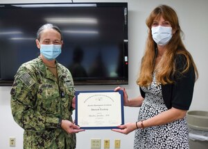 Three health care professionals with Naval Medical Center Camp Lejeune were recognized on August 17, 2022 for advancing their medical education.
