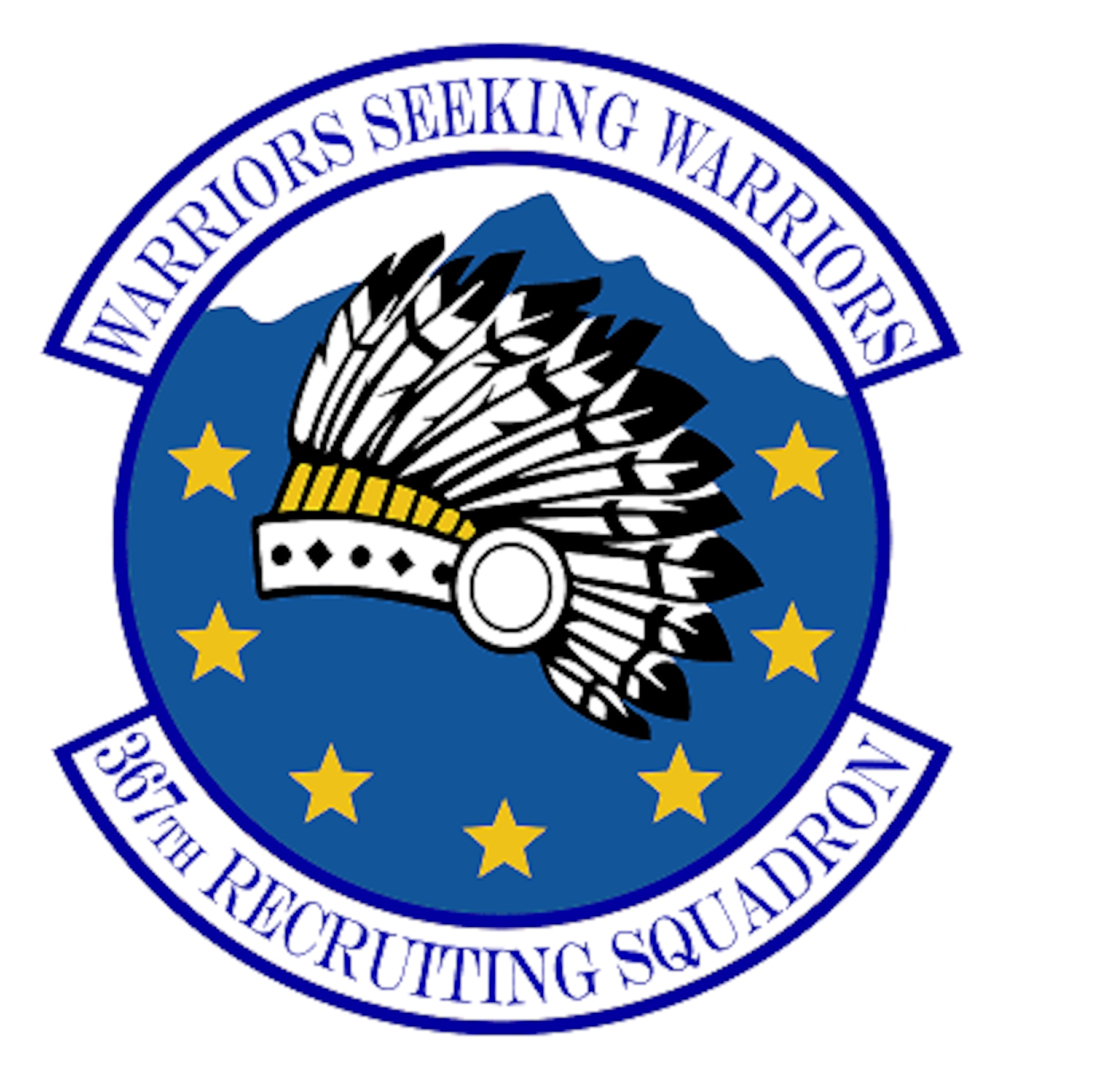 An emblem representing the 367th Recruiting Squadron