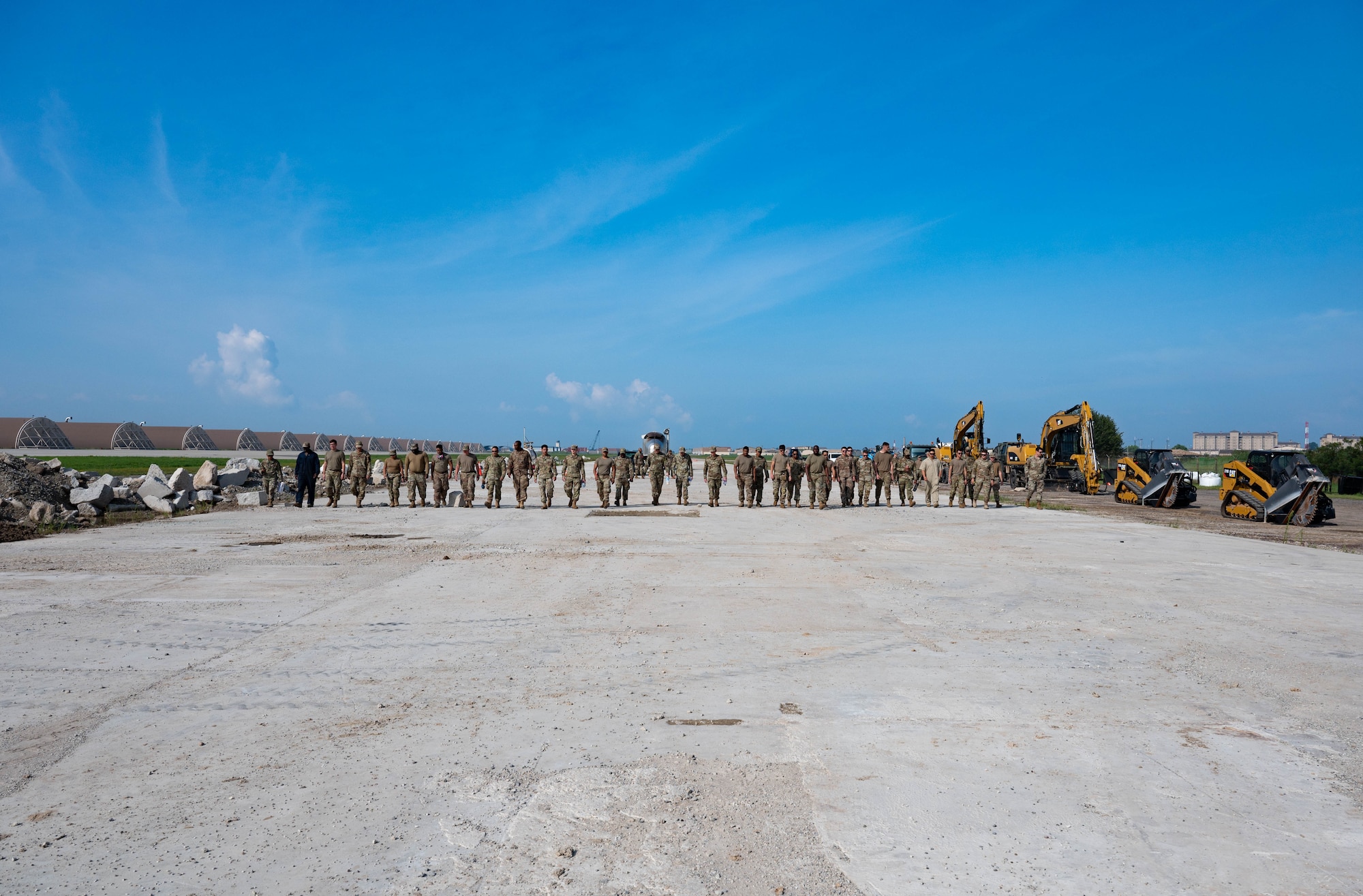 Airmen doing construction work