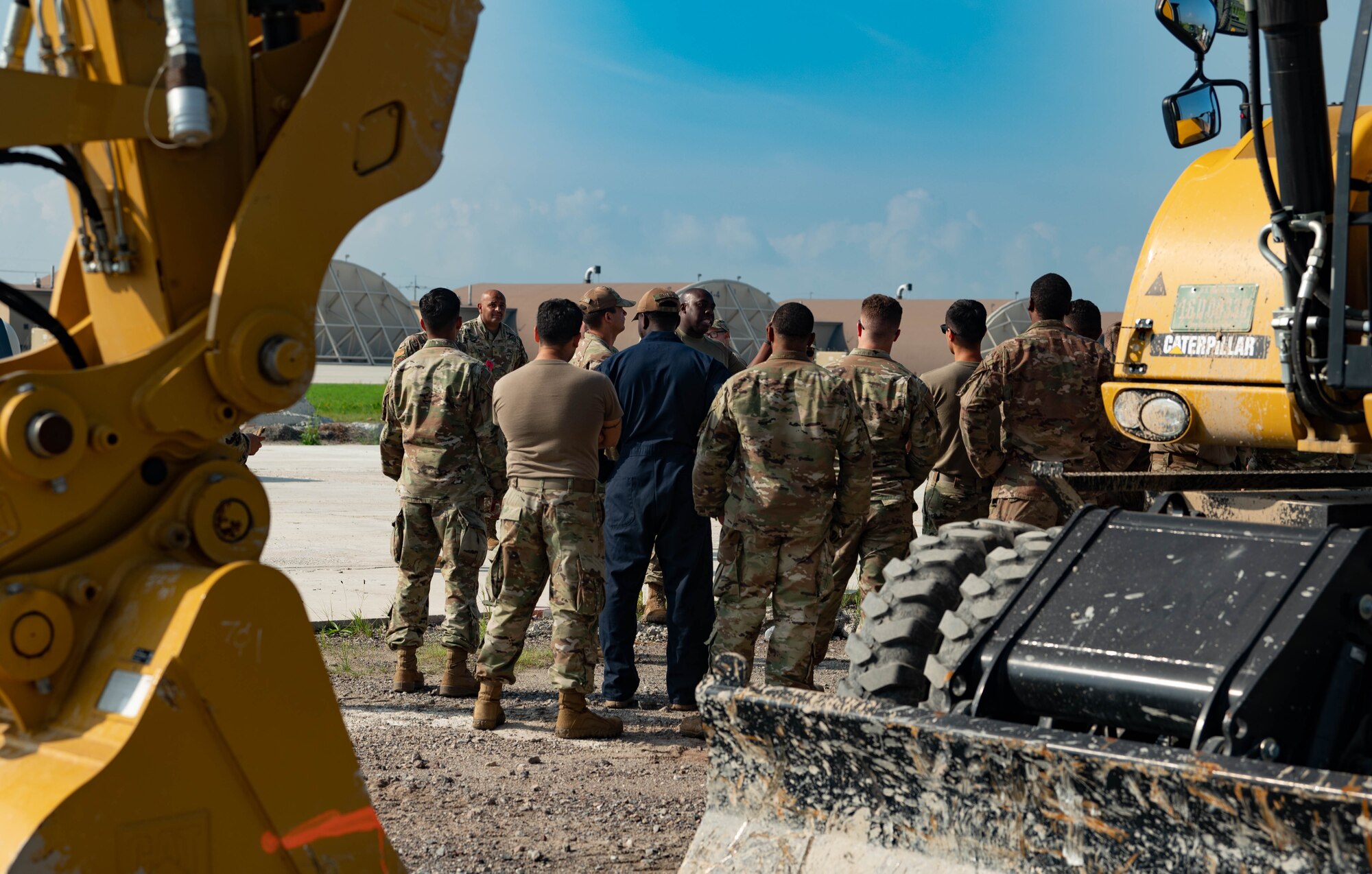 Airmen doing construction work