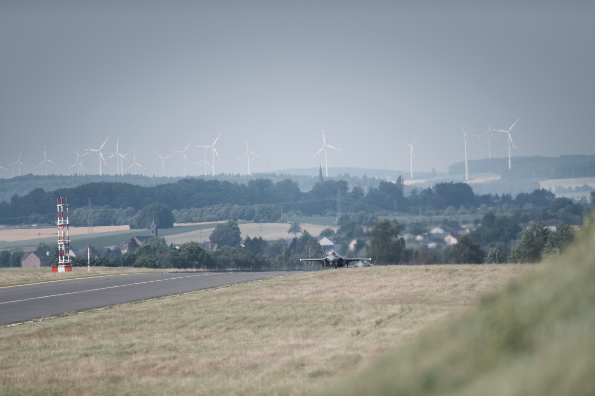 Photos of Airmen and F-35 aircraft assigned to the 158th Fighter Wing on the flight line at Spangdahlem Air Base in Germany, June 21, 2022. Aircraft and Airmen from Vermont's 158th Fighter Wing deployed to Germany for more than three months as part of ongoing NATO efforts in Europe.