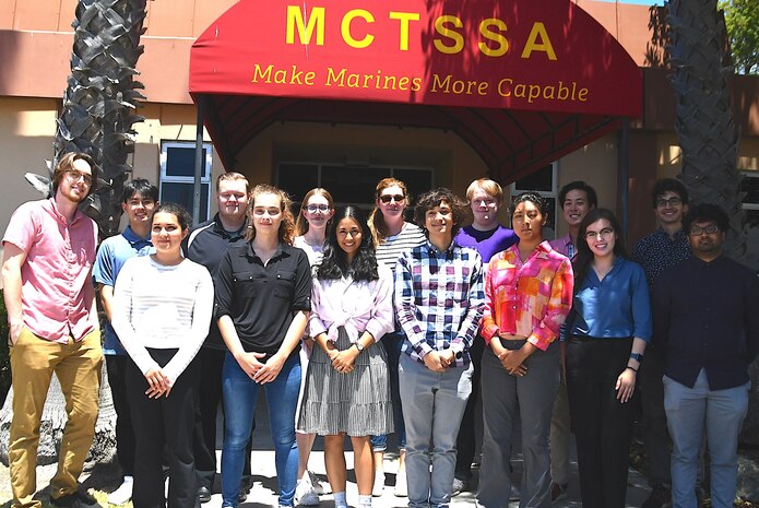 Marine Corps Tactical Systems Support Activity hosted another round of college students this summer who have contributed in many ways to the mission and culture of this unique military unit tucked away at Marine Corps Base Camp Pendleton. This year’s 17-person cohort is comprised of high school and college students from around the county. (Photo by Amy Forsythe, Public Affairs Officer, MCTSSA)