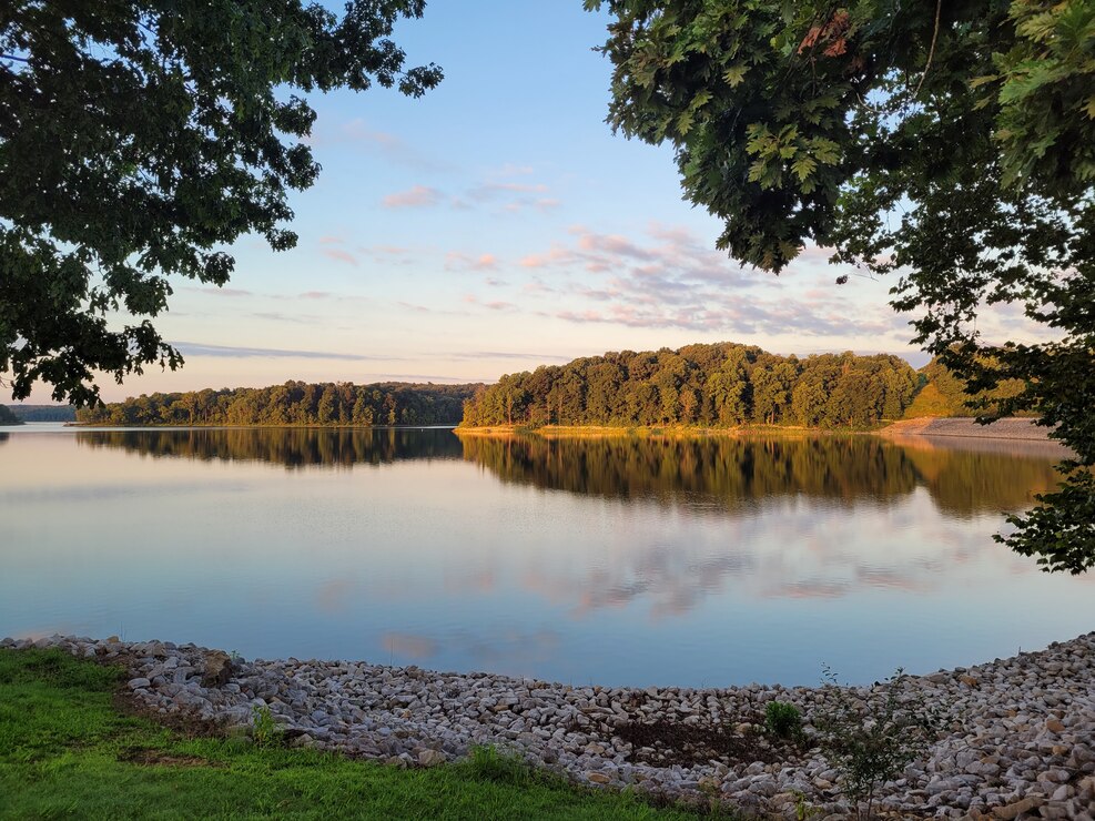 Morning views of Patoka Lake from the USACE project office in Dubois, Indiana. (Photo by James Merkley).