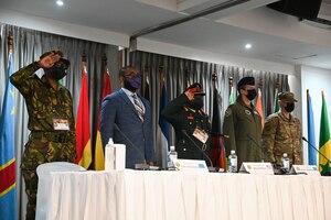 Association of African Air Forces’ 2022 LNO Working Group opening ceremonies in Kasane, Botswana, Aug. 22, 2022.
